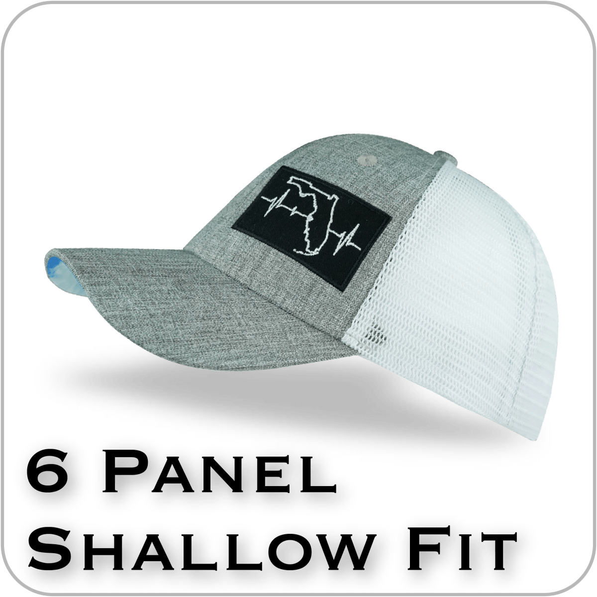 Florida 6 Panel Hat Black Camo/Black - The Heartbeat Brand