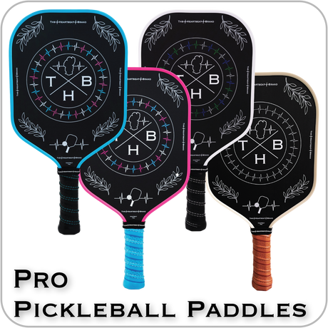 Pickleball paddles by The Heartbeat Brand, designed for performance, durability, and style