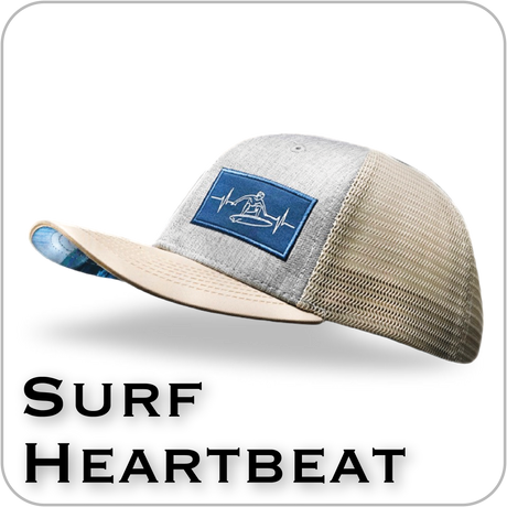 Surf hats by The Heartbeat Brand, designed for beach lovers with style, comfort, and protection