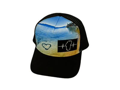 Tahoe Hat Trucker Hat — Suede, Black, Bliss, Trucker Mesh