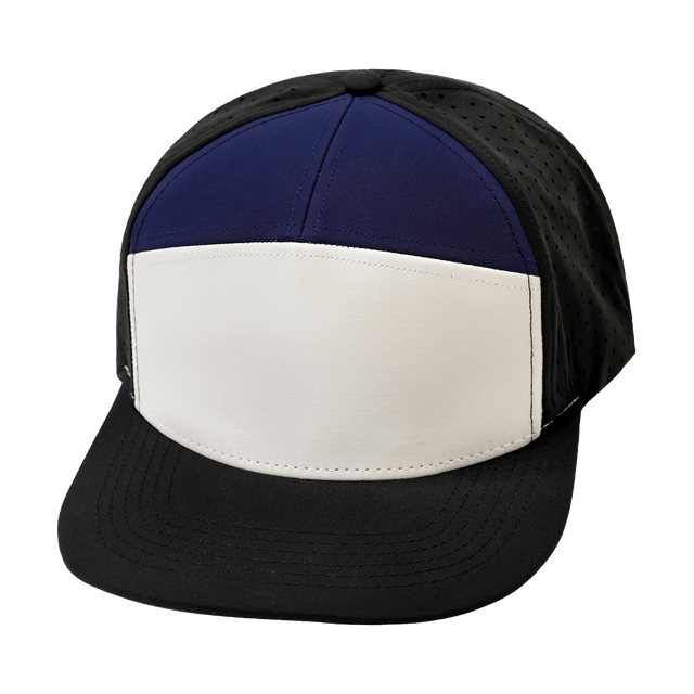Blank - 7 Panel - Black / White / Navy (Unisex) - Laser Mesh