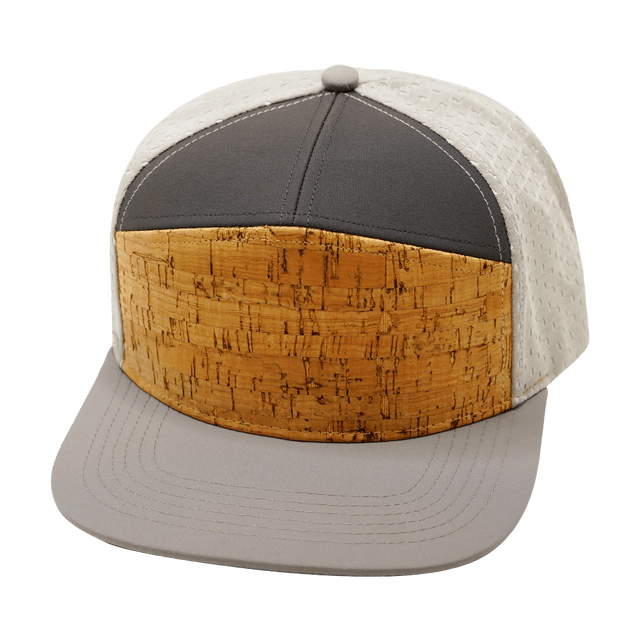 Blank - 7 Panel - Cork - Gray / Charcoal (Unisex) - Jersey Mesh
