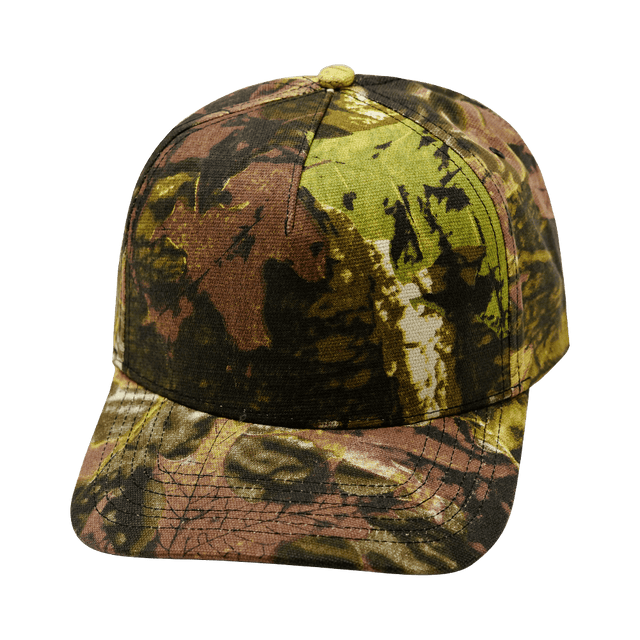 Blank - 5 Panel - Structured - Tan Tree Camo (Unisex) - Fabric Back