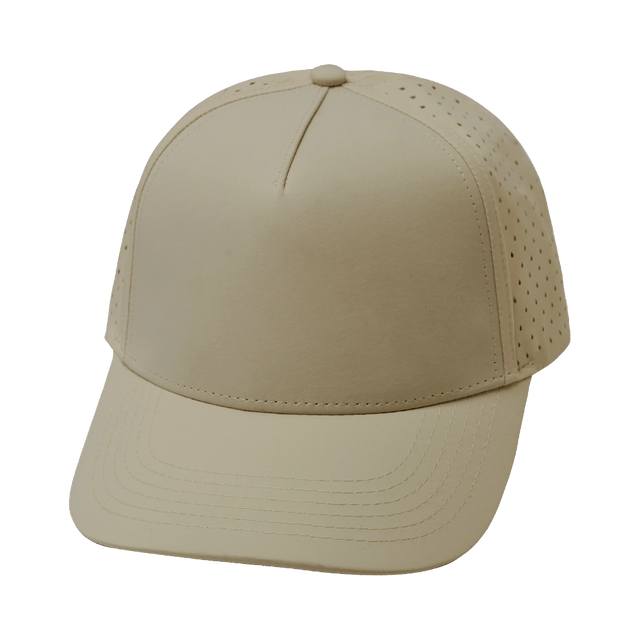Blank - 5 Panel - Structured - Cream (Unisex) - Laser Mesh
