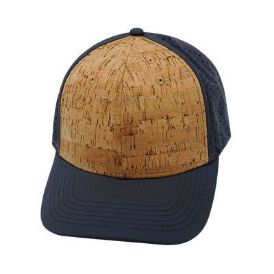 Blank 6 Panel hat — Cork, Charcoal, Trucker Mesh