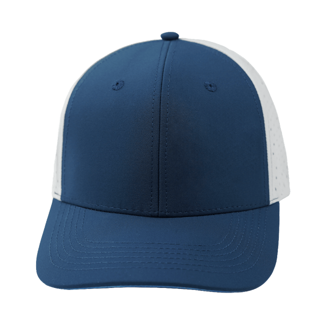 Blank - 6 Panel - Navy / Gray (Unisex) - Laser Mesh