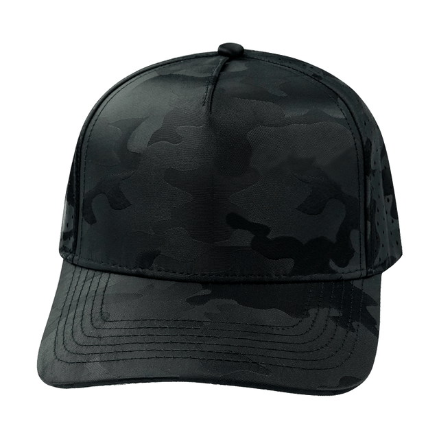 Blank - 5 Panel - Structured - Black Camo (Unisex) - Laser Mesh