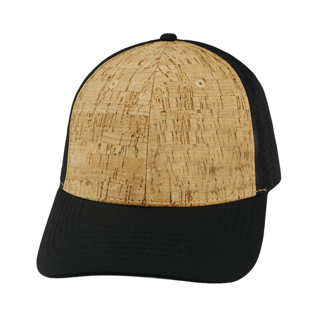 Blank - 6 Panel - Cork - Black (Unisex) - Laser Mesh