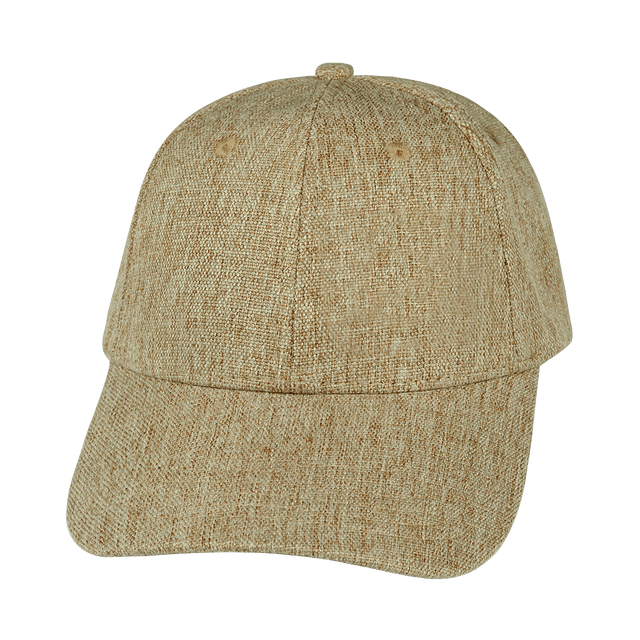 Blank - 6 Panel - Shallow Fit - Tan Hemp (Unisex) - Fabric Back