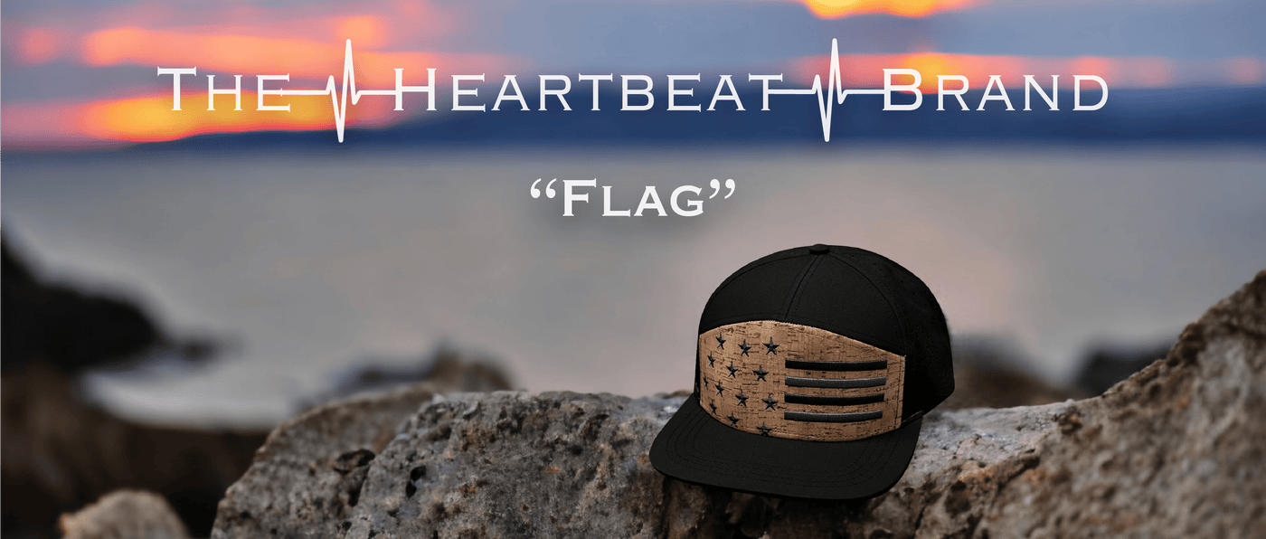 Flag-inspired banner from The Heartbeat Brand, symbolizing unity, vitality, and wellness