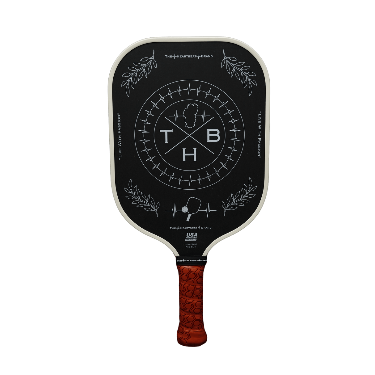 Pickleball Paddle - Heartbeat PRO SLIM - Cream / Tan / Black