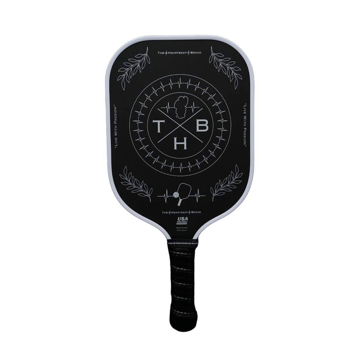 Pickleball Paddle - Heartbeat PRO SLIM - White / Black