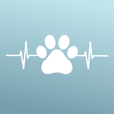 Dog Sticker — Vinyl, White