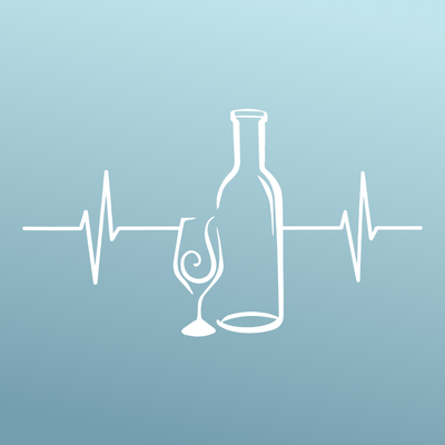 Wine Sticker — Vinyl, White