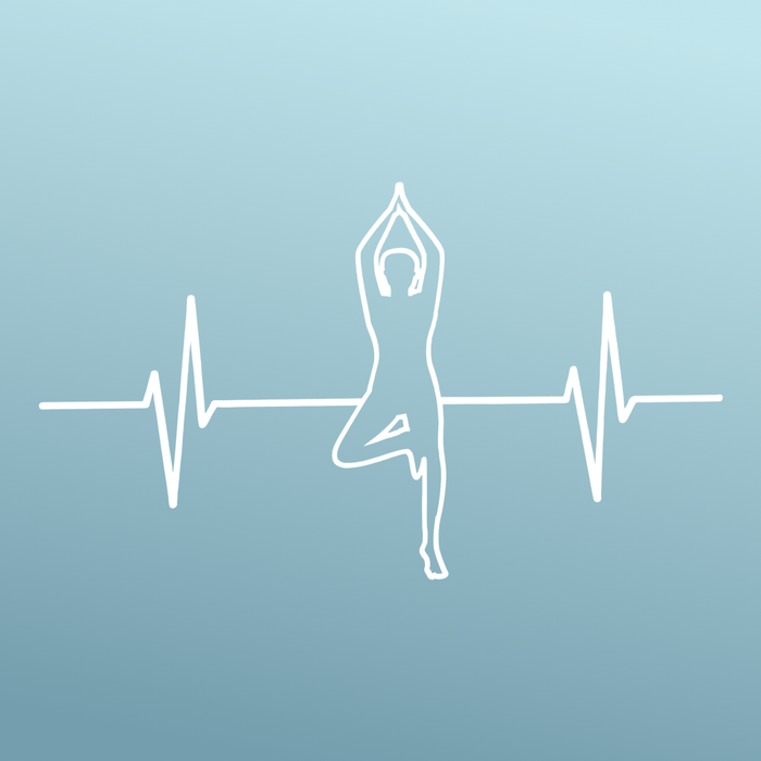Yoga - Sticker - Vinyl - White