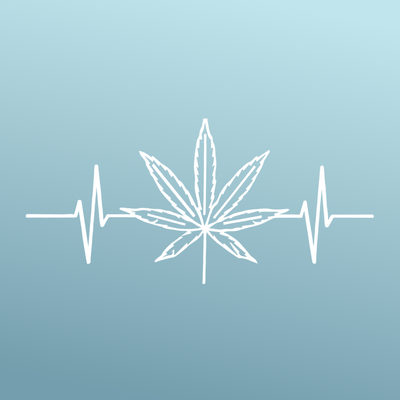 Weed Sticker — Vinyl, White