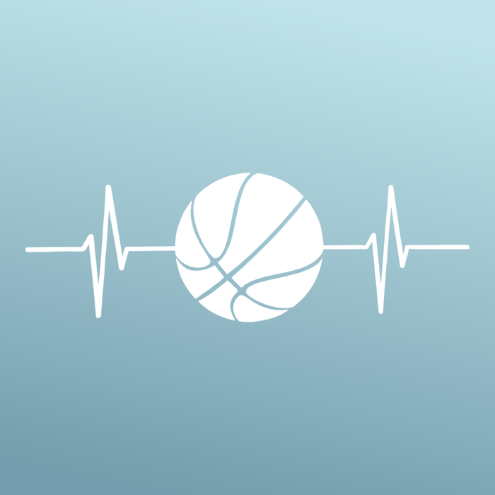 Basketball - Sticker - Vinyl - White