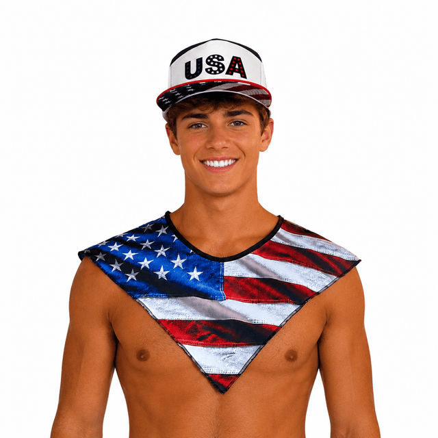 American Flag Sun Shoulder Protection - Cooling Shall