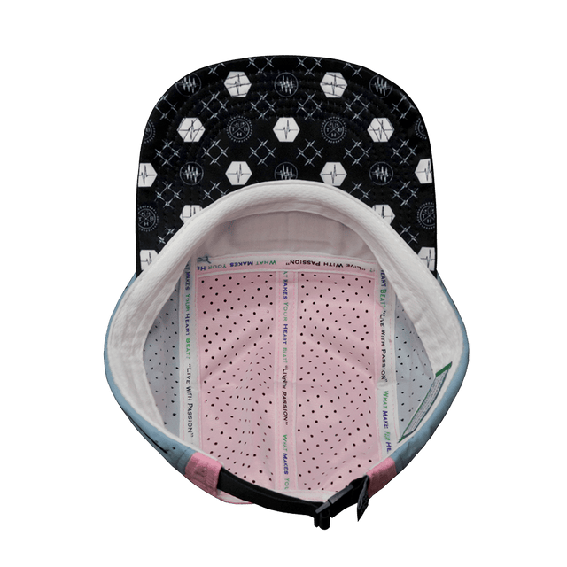 Pickleball Hat, 5 Panel Hat, Strapback, Black, White, Pink, Light Blue, Mens Hat, Womens Hat, Underbill Picture