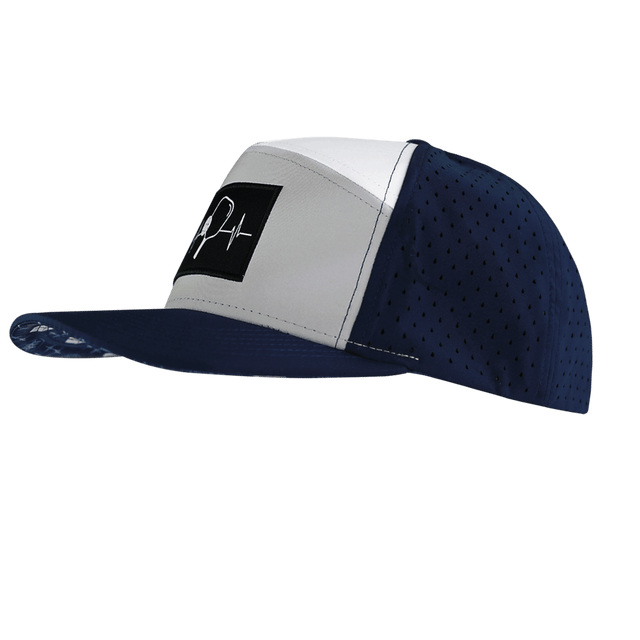 Pickleball Hat, Flat Bill, Snapback Hat, Navy, Gray, Whitee, Mens Hat, Womens Hat, Side Picture