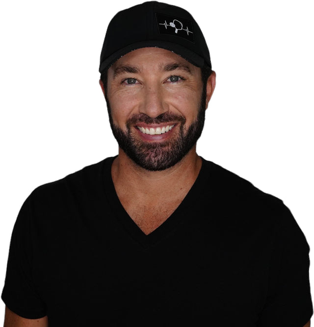 Pickleball Hat, Dad Hat, Ponytail, Snapback, Black, Mens Hat, Womens Hat, Man in Hat Picture