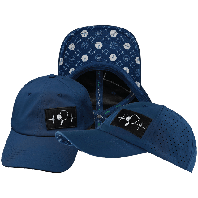 Pickleball Hat, Dad Hat, Ponytail, Snapback, Navy, Mens Hat, Womens Hat, Main Picture