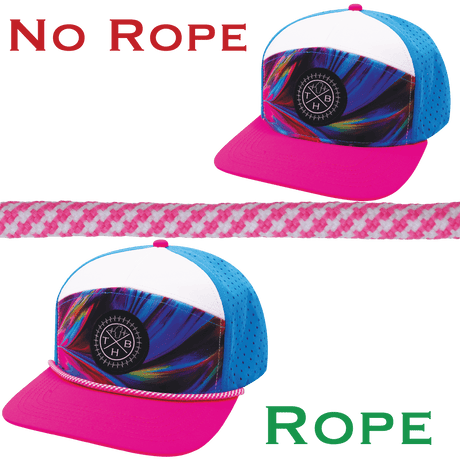 Hat Rope - Neon Pink / White - Pixels