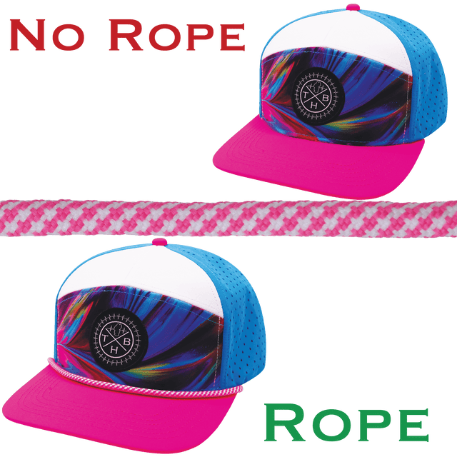 Hat Rope - Neon Pink / White - Pixels