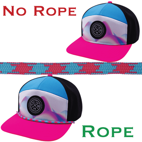 Hat Rope - Neon Blue / Neon Pink  - Aztec