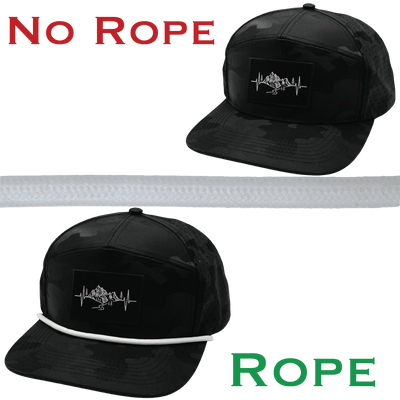 Hat Rope, White (Hat Not Included), shown without and with the hat rope