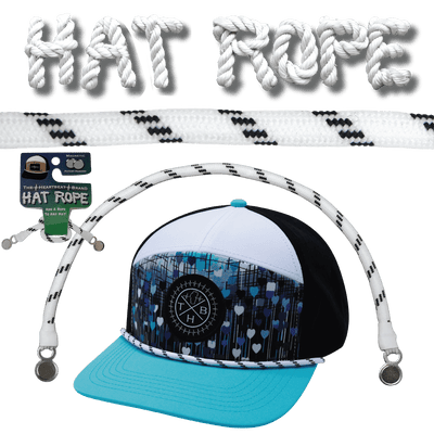 Hat Rope — White / Black, Dash (Hat Not Included)