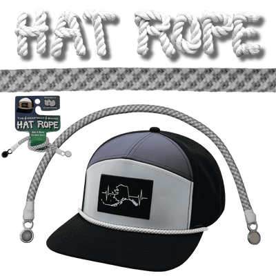 Hat Rope — White / Gray, Pixels (Hat Not Included)