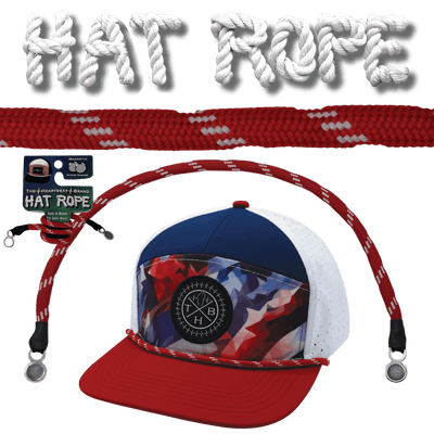 Hat Rope — Red / White, Dash (Hat Not Included)