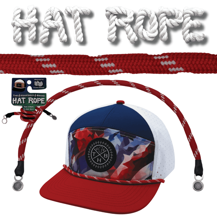 Hat Rope - Red / White - Dash (Hat Not Included)