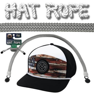 Hat Rope — Gray / White, Waves (Hat Not Included)