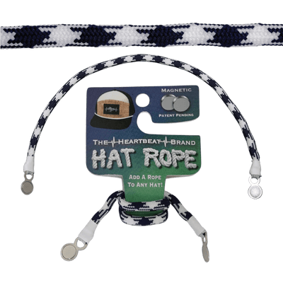 Hat Rope, White / Navy, Aztec (Hat Not Included), front view
