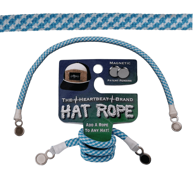 Hat Rope - Neon Blue / White - Pixels