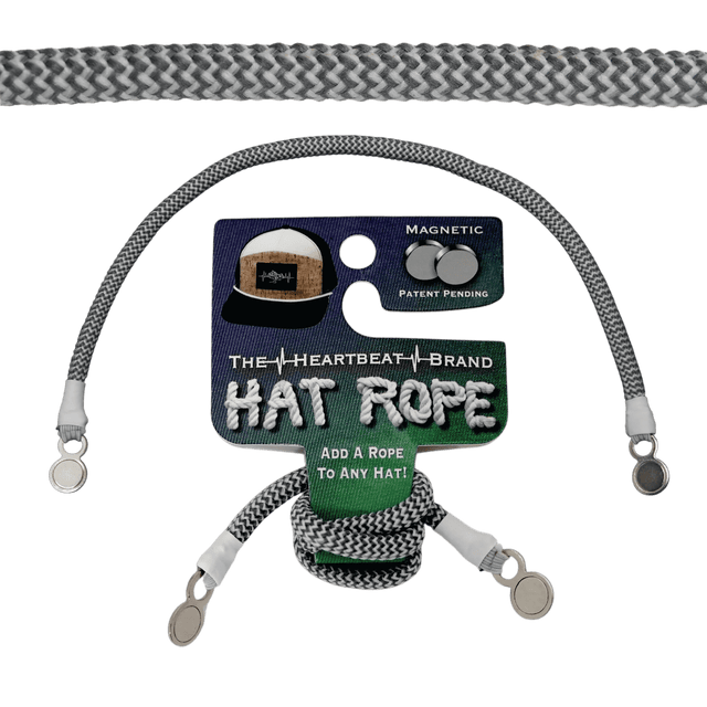 Hat Rope - Charcoal / White - Waves