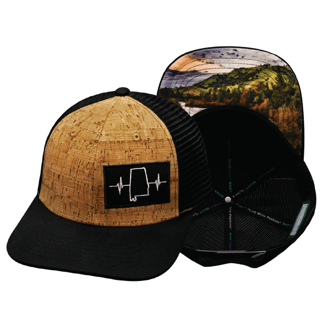 Alabama Hat, Baseball Hat, Snapback Hat, Cork, Black, Mens Hat, Womens Hat, Main Picture