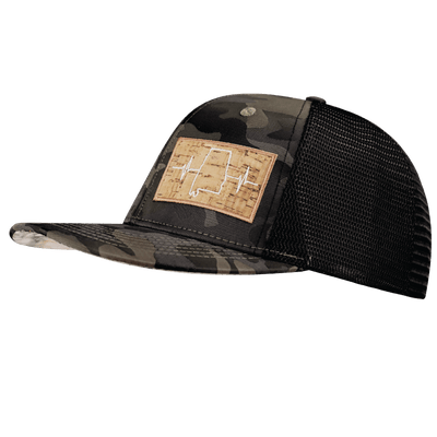 Alabama Hat, Baseball Hat, Snapback Hat, Tan Camo, Black, Mens Hat, Womens Hat, Side Picture