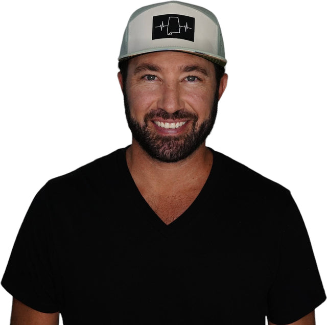 Alabama Hat, Flat Bill, Snapback Hat, Sage, Cream, Mens Hat, Womens Hat, Man In Hat Picture