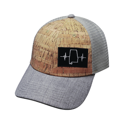 Alabama Hat, Low Profile, Snapback Hat, Cork, Heather Gray, Mens Hat, Womens Hat, Front Picture