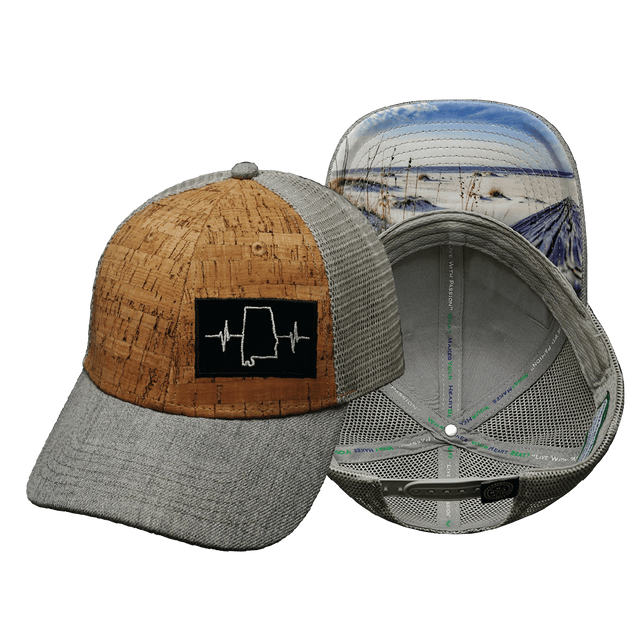 Alabama Hat, Low Profile, Snapback Hat, Cork, Heather Gray, Mens Hat, Womens Hat, Main Picture