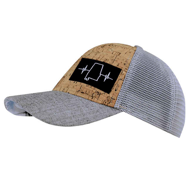Alabama Hat, Low Profile, Snapback Hat, Cork, Heather Gray, Mens Hat, Womens Hat, Side Picture