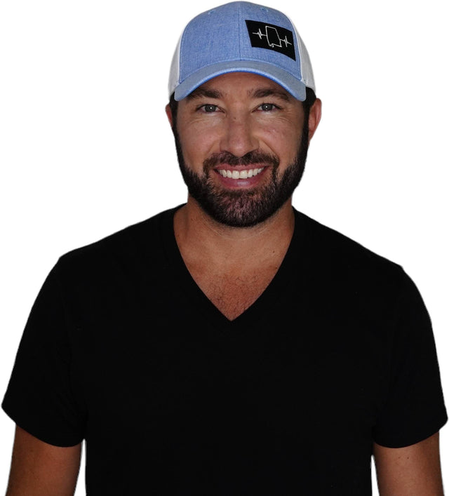 Alabama Hat, Low Profile, Ponytail, Snapback Hat, Light Blue, White, Mens Hat, Womens Hat, Man In Hat Picture