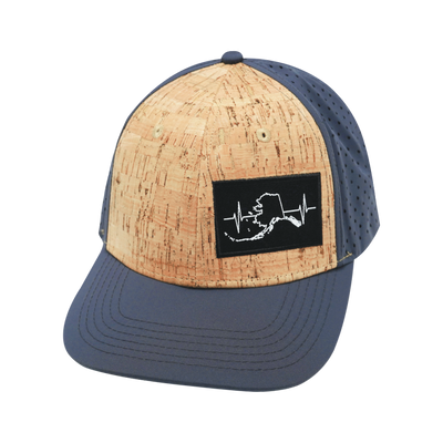 Alaska Hat, Baseball Hat, Snapback Hat, Cork, Charcoal, Mens Hat, Womens Hat, Front Picture
