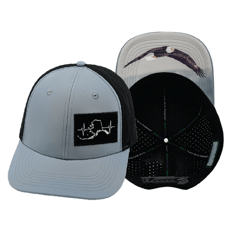 Alaska Hat, Baseball Hat, Snapback Hat, Gray Blue, Black, Mens Hat, Womens Hat, Main Picture