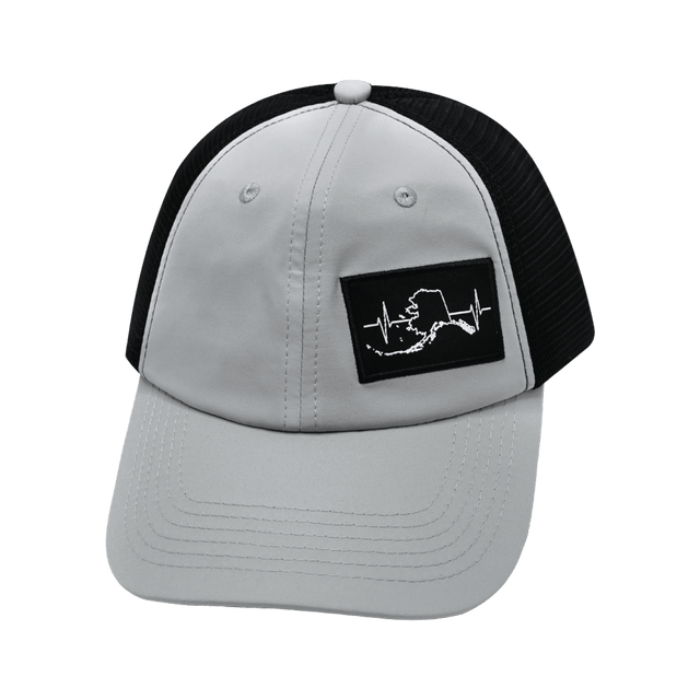 Alaska Hat, Dad Hat, Snapback, Gray, Black, Mens Hat, Womens Hat, Front Picture