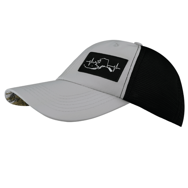 Alaska Hat, Dad Hat, Snapback, Gray, Black, Mens Hat, Womens Hat, Side Picture