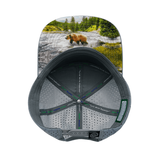 Alaska Hat, Flat Bill, Snapback Hat, Cork, Gray Blue, Mens Hat, Womens Hat, Underbill Picture